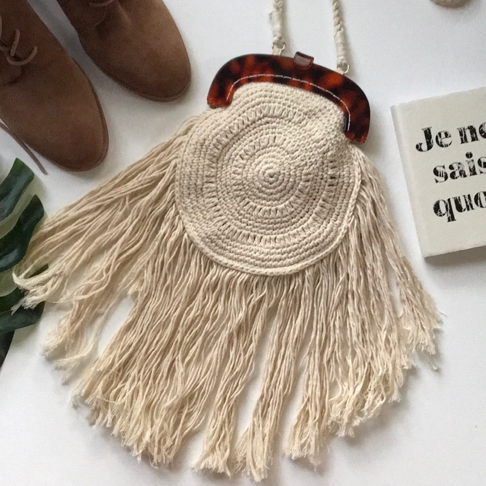 ❤️... Zara Fringe Boho Bag